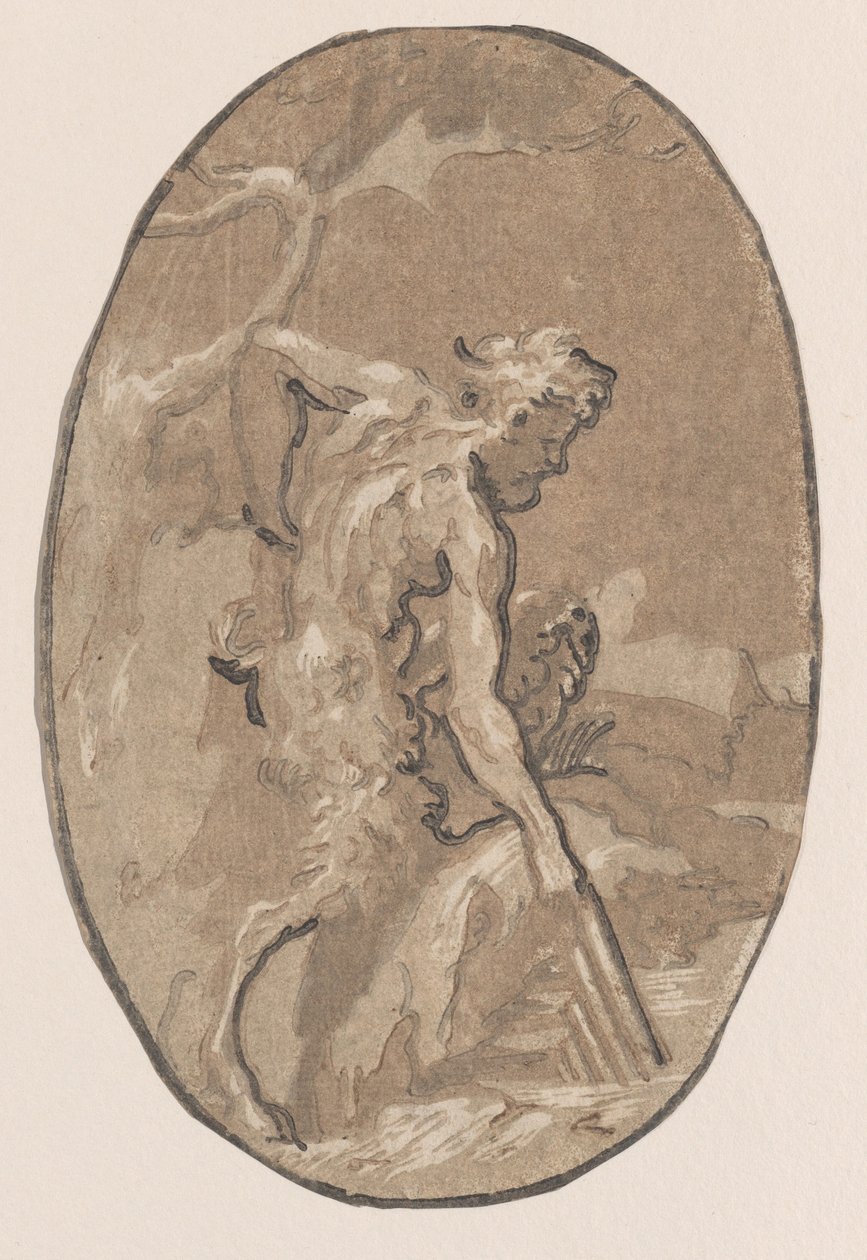 Marsjasz czerpiący Syrinx z rzeki, ca. 1540-50., ca. 1540-50. autorstwa Niccolo Vicentino