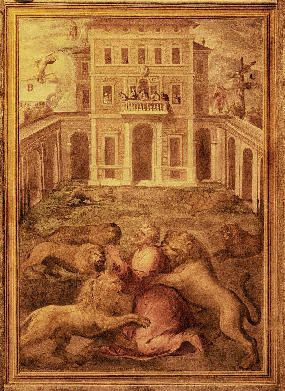 Bazylika Mniejsza Santo Stefano Rotondo, Santo Stefano al Monte Celio, Bazylika Santo Stefano Rotondo al Celio autorstwa Niccolo called Pomarancio Circignani