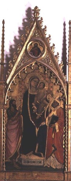 Madonna z Dzieciątkiem ze świętymi (tempera na panelu) autorstwa Niccolo di Pietro Gerini