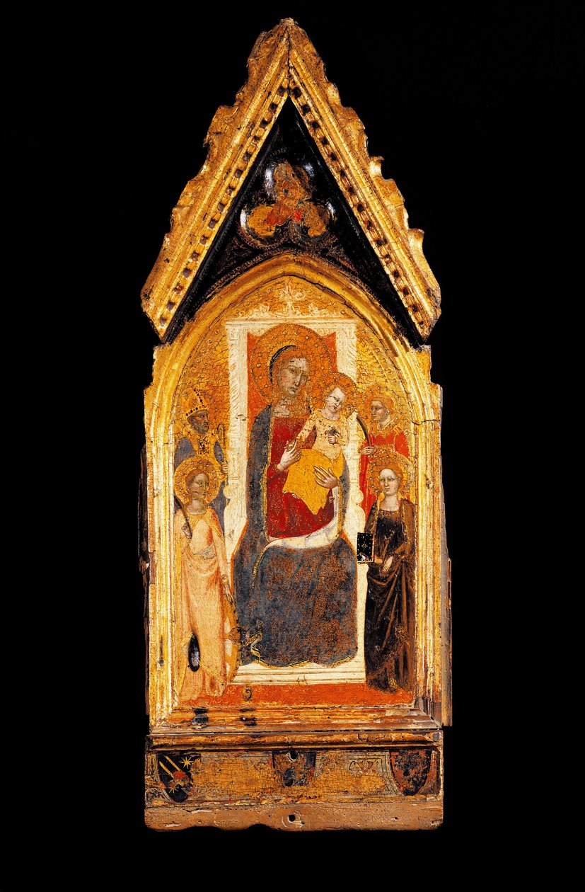 Dziewica z Dzieciątkiem i Świętymi Obraz na drewnie Niccolo di Tommaso (znany między 1343 a 1367) XIV-wieczny Asyż, Museo del Tesoro della Basilica di San Francesco autorstwa Niccolo di Tommaso