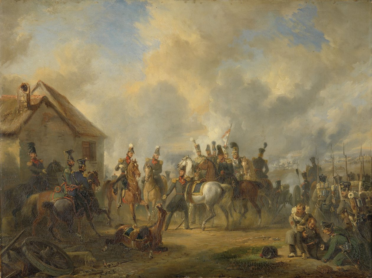Bitwa pod Bautersem podczas Kampanii Dziesięciodniowej, 1833 autorstwa Nicholas Pieneman