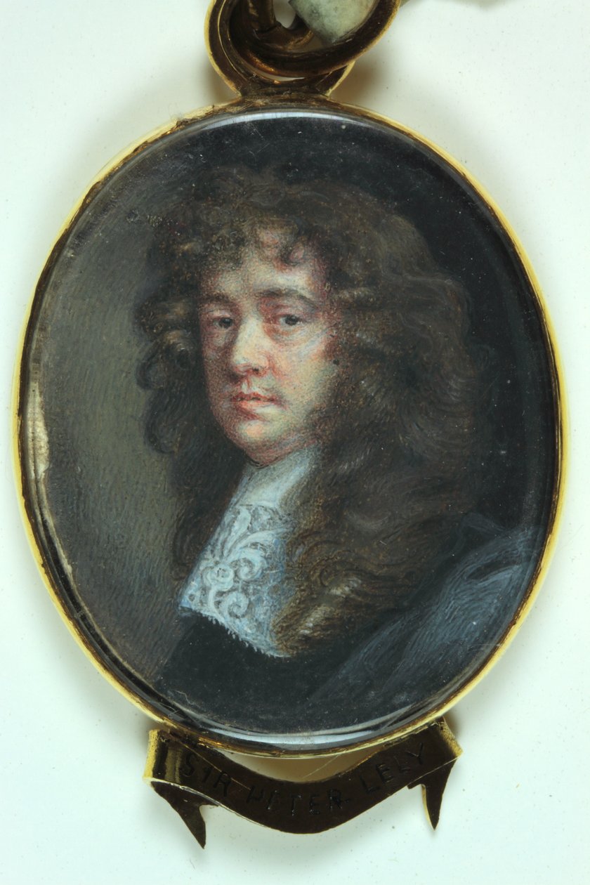 Sir Peter Lely (akwarela na kości słoniowej) autorstwa Nicholas (attr.to) Dixon
