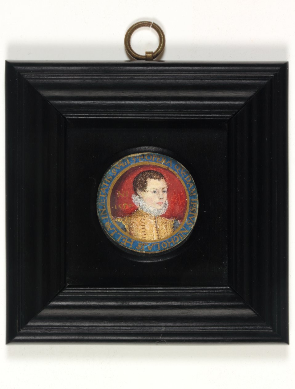 Domniemany autoportret artysty, 13 lat, ok. 1560 (akwarela na welinie) autorstwa Nicholas (attr.to) Hilliard