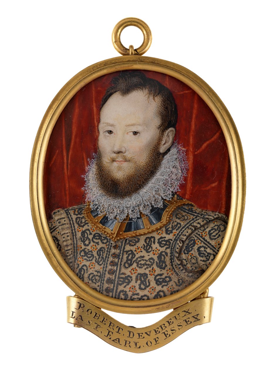 Robert Devereux, 2. hrabia Essex, ok. 1590 r. (akwarela) autorstwa Nicholas (school of) Hilliard