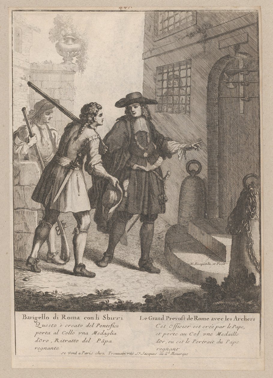 Wielki Proboszcz Rzymu ze swoimi łucznikami, 1648-1700., 1648-1700. autorstwa Nicholas Boucquet