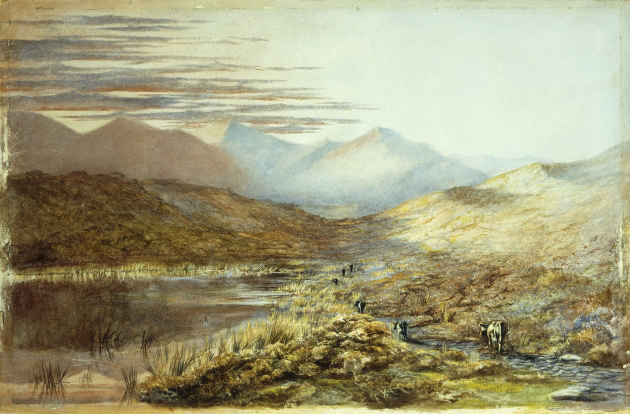 Jezioro Pukaki, Nowa Zelandia, 1872 autorstwa Nicholas Chevalier