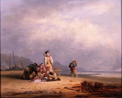 Fisherfolk sortuje swój dzienny połów autorstwa Nicholas Condy