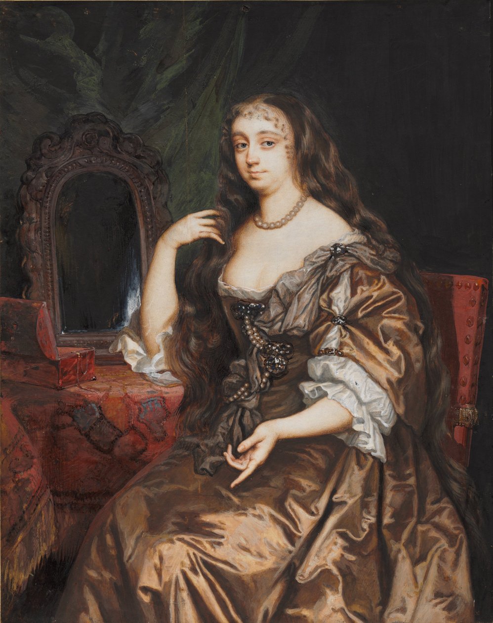 Portret Anne Hyde, księżnej Yorku, ok. 1662 (akwarela na welinie) autorstwa Nicholas Dixon