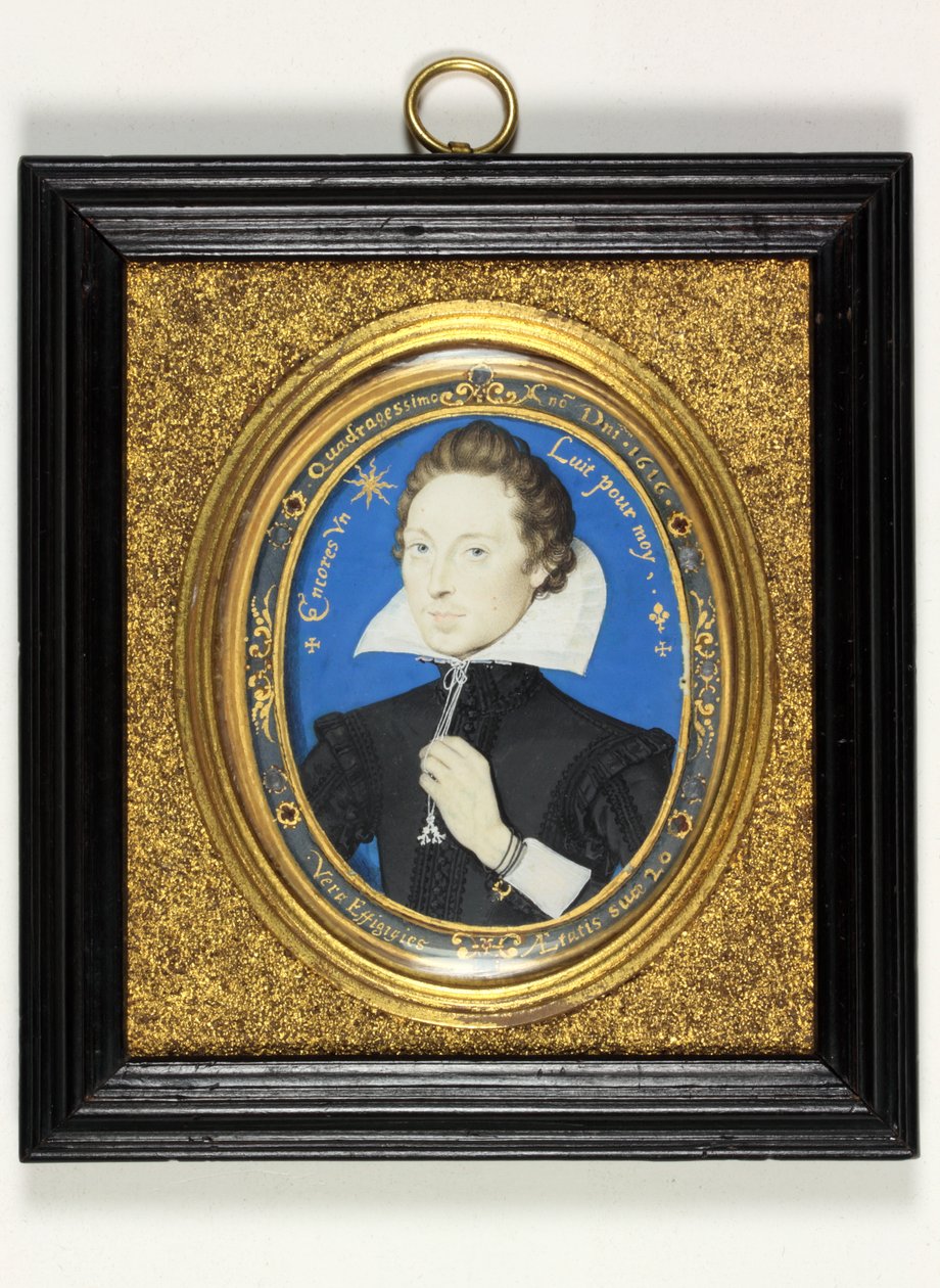 Dżentelmen o imieniu Henry Carey, 2. hrabia Monmouth autorstwa Nicholas Hilliard