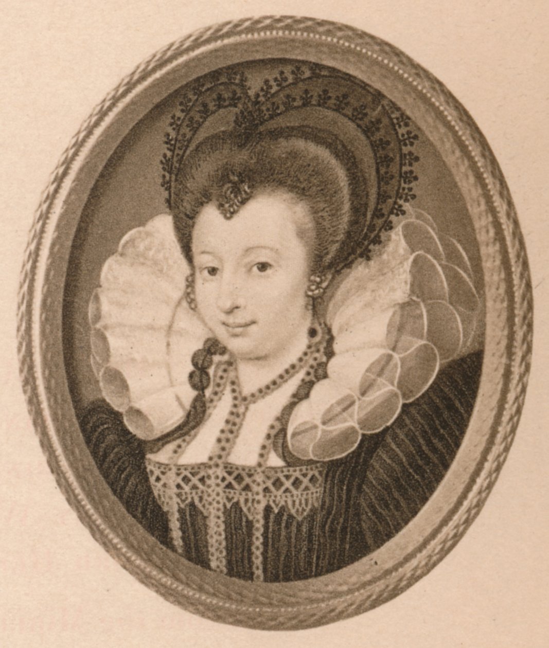 Katarzyna Knevett, hrabina Suffolk, ok. XVI w. 1904 autorstwa Nicholas Hilliard