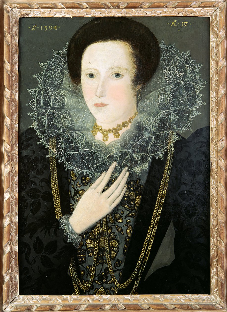 Dorothy Huddelston (z domu Dormer), 1594 autorstwa Nicholas Hilliard