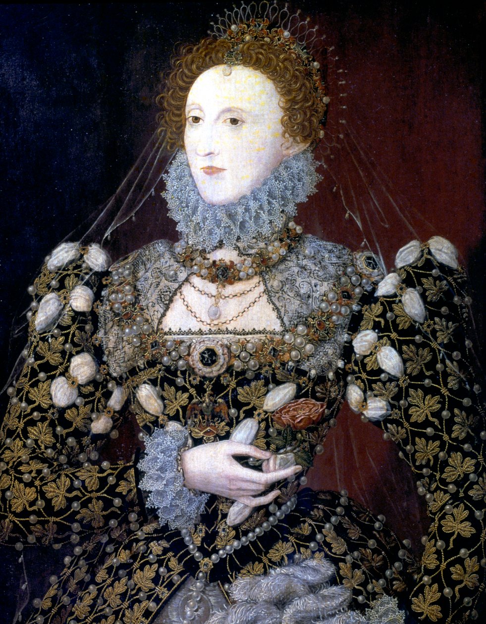 Elżbieta I, królowa Anglii i Irlandii, 1575 autorstwa Nicholas Hilliard