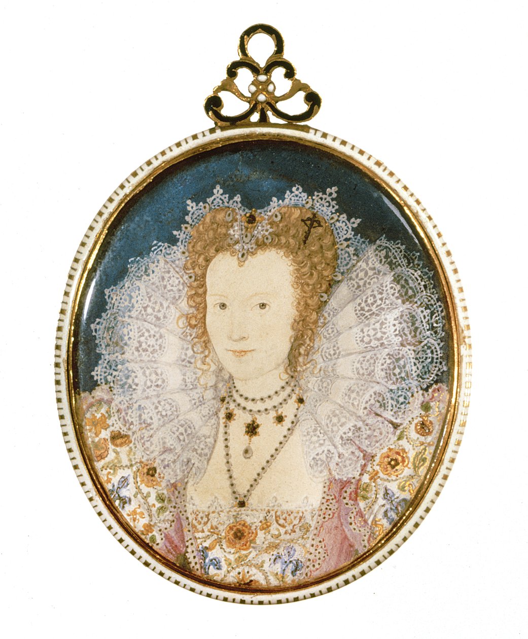 Miniatura nieznanej damy autorstwa Nicholas Hilliard