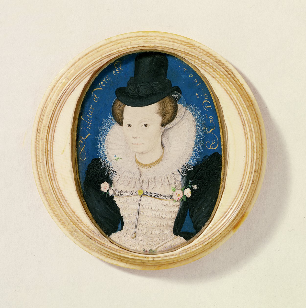 Miniatura nieznanej kobiety, 1602 (wc na welinie) autorstwa Nicholas Hilliard