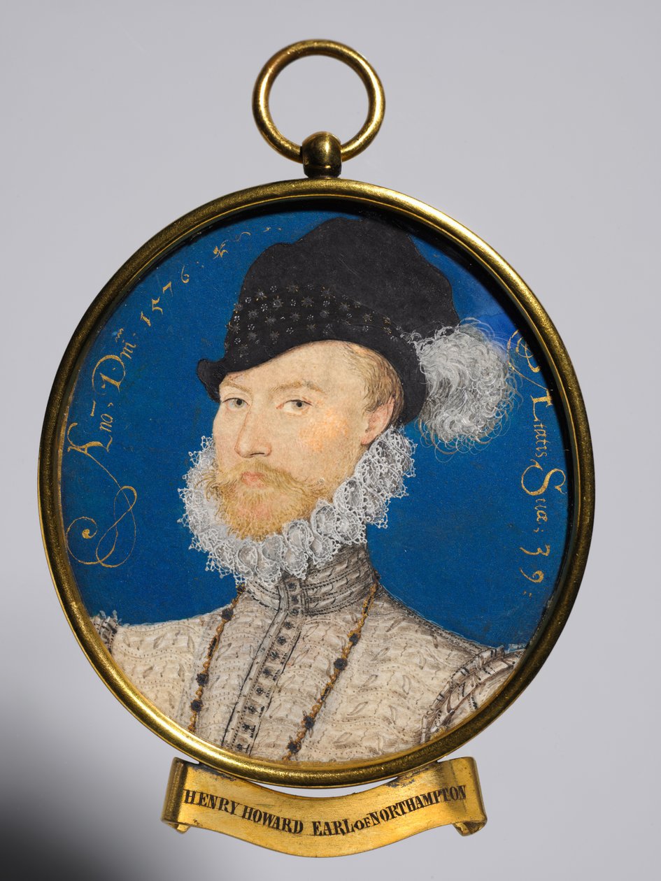 Portret Charlesa Howarda, 2. barona Howarda z Effingham, później 1. hrabiego Nottingham, 1576. autorstwa Nicholas Hilliard