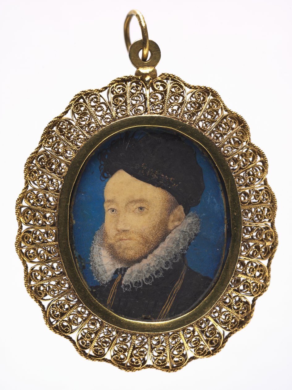 Portret mężczyzny, lata 90. XVI wieku. autorstwa Nicholas Hilliard
