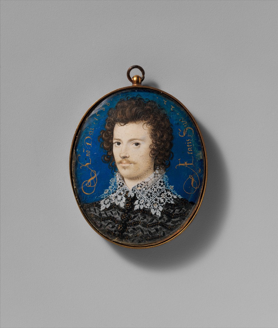 Portret młodzieńca, 1588 (welin ułożony na kartonie) autorstwa Nicholas Hilliard