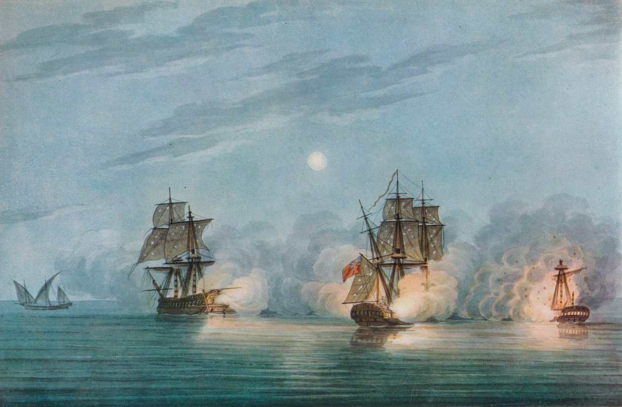 Zdobycie Badere-I-Zaffér, c1809 autorstwa Nicholas Pocock