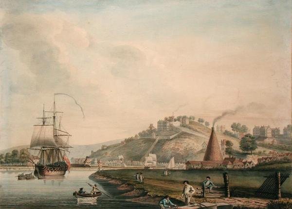 Clifton z rzeki Avon (akwarela na papierze) autorstwa Nicholas Pocock