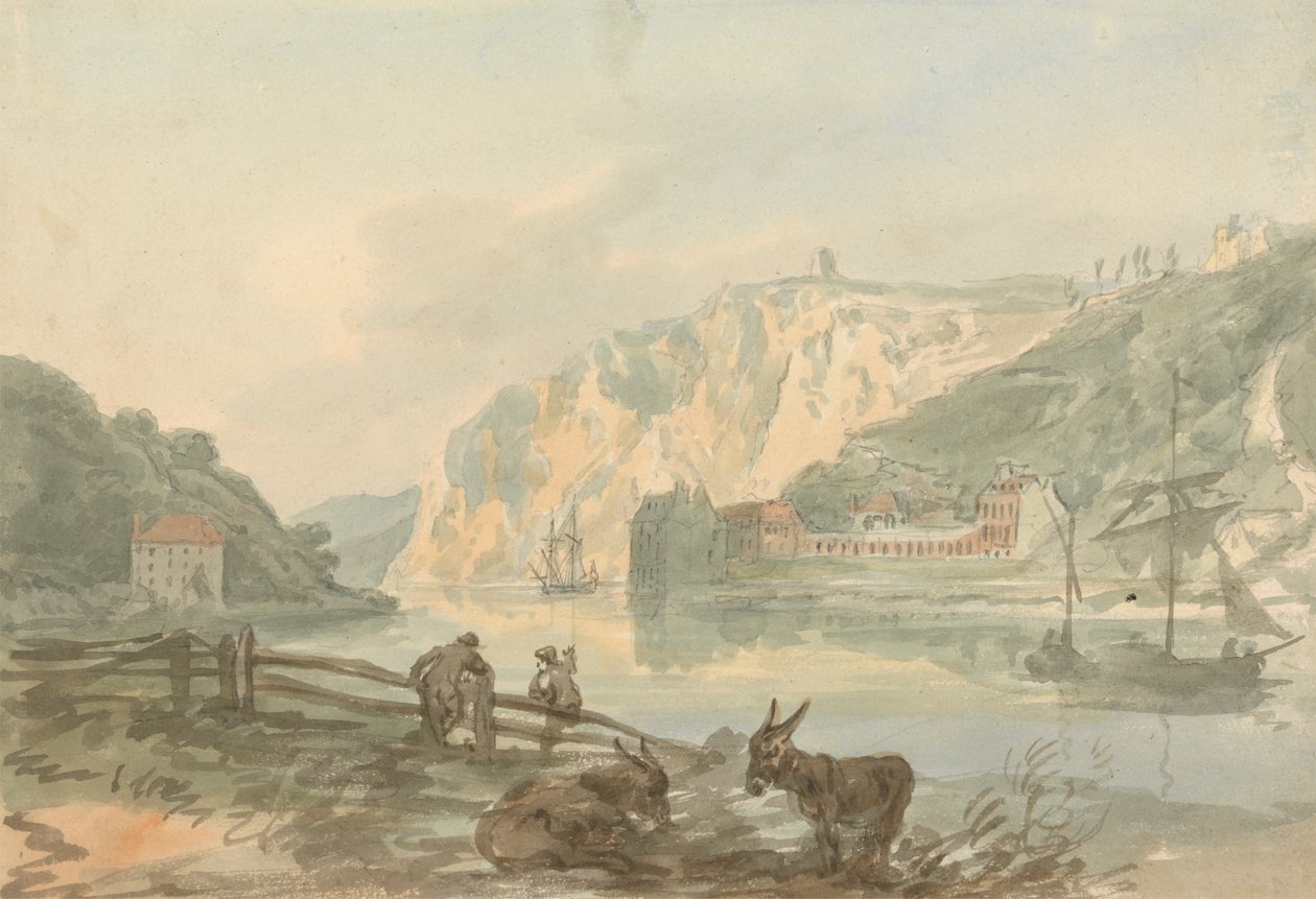 Hotwells z promu Rownham autorstwa Nicholas Pocock