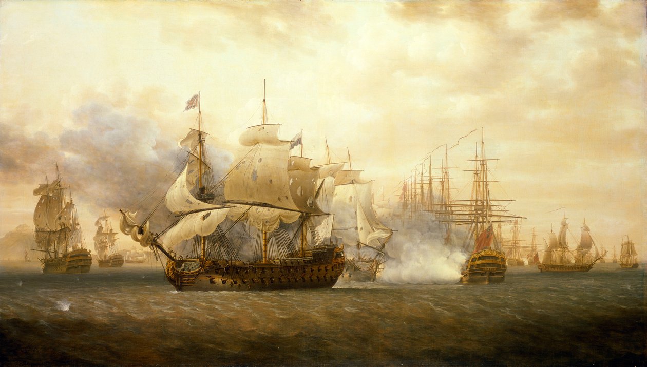 Bitwa w Zatoce Fregaty, 26 stycznia 1782 r. autorstwa Nicholas Pocock