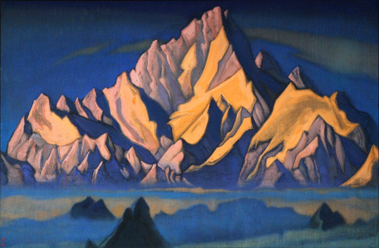 Siedziba Gesar”, 1947. autorstwa Nicholas Roerich