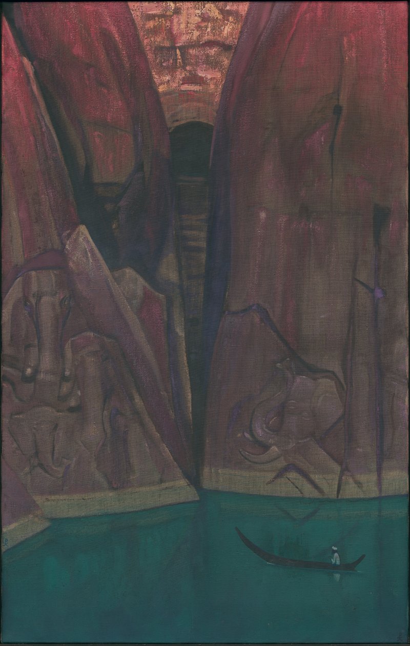 Aśram, seria „Aśramy”, 1931 autorstwa Nicholas Roerich