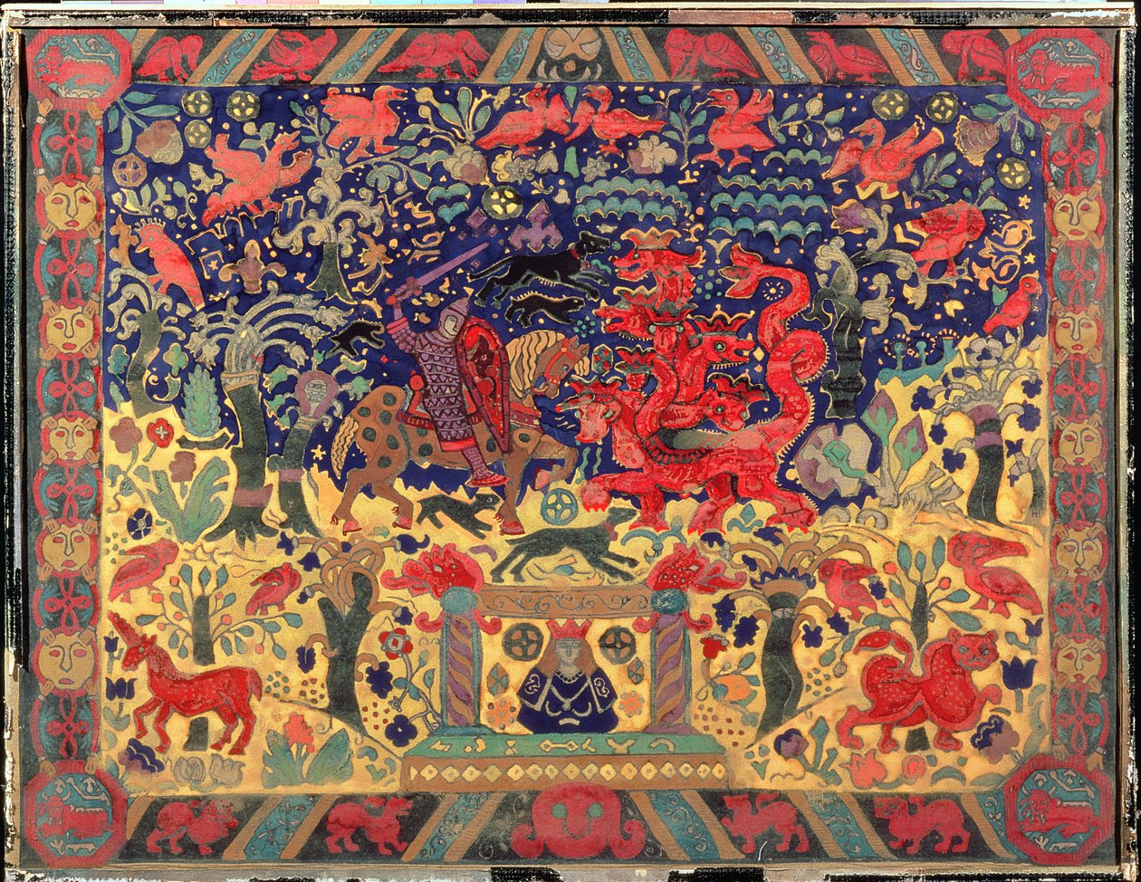 Bitwa ze Smokiem, 1912 autorstwa Nicholas Roerich