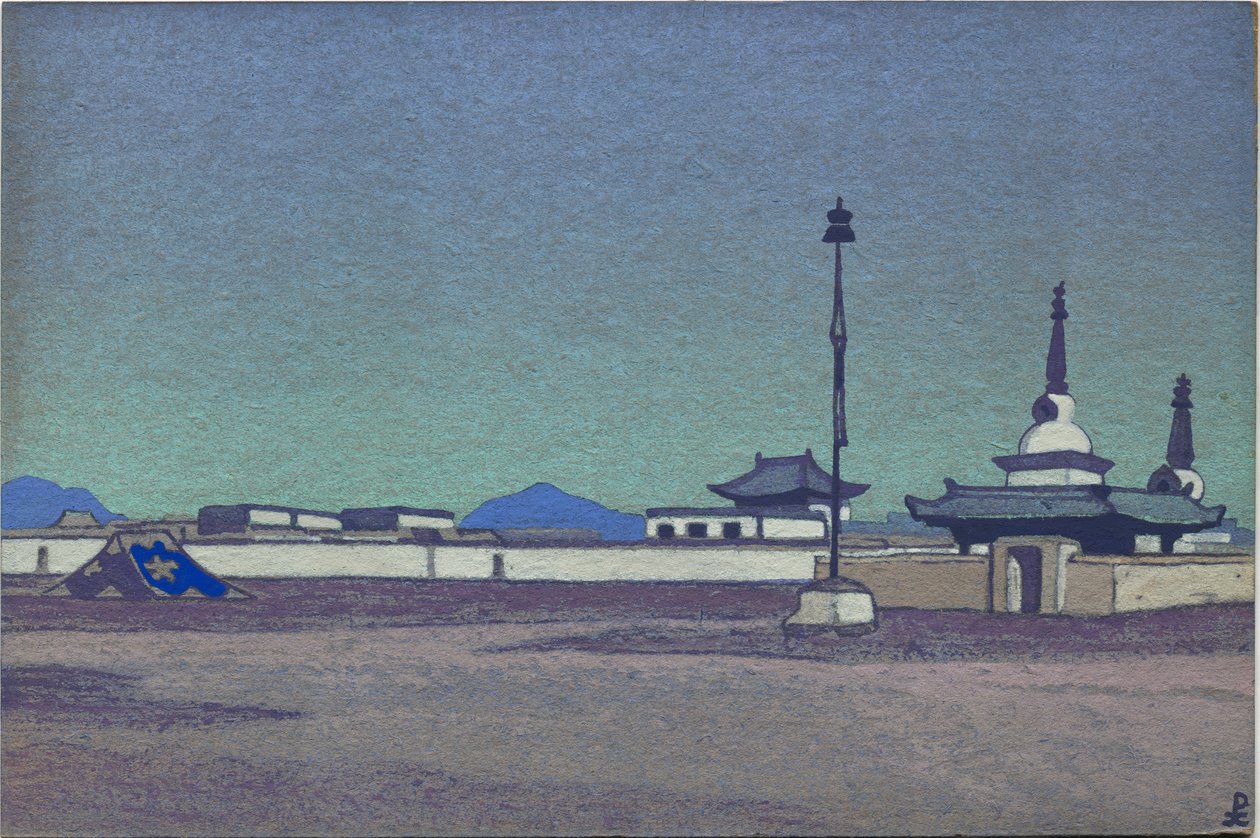 Batukhalka, stolica Mongolii Wewnętrznej, 1936 autorstwa Nicholas Roerich