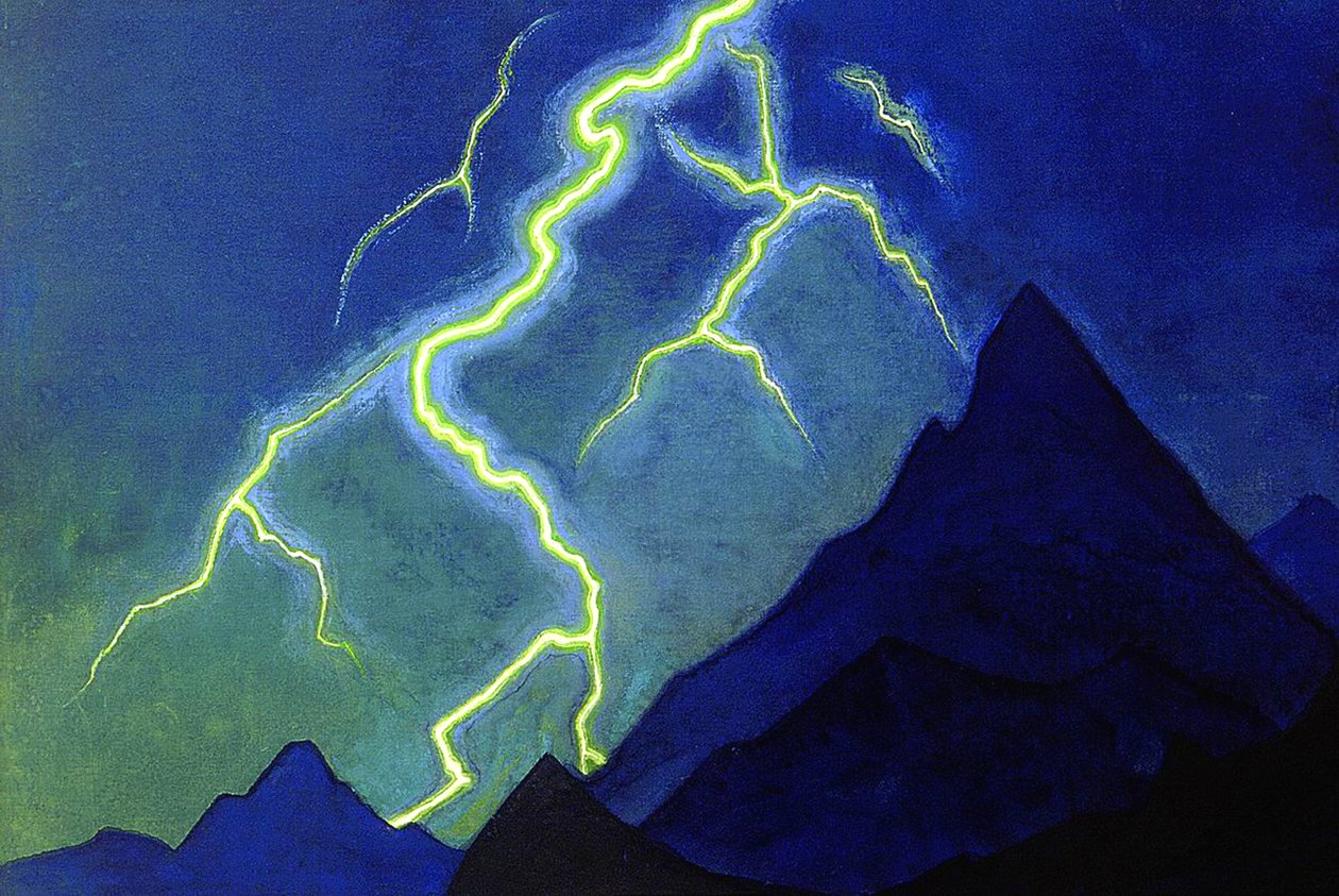 Zew Nieba, Błyskawica, ok. 1935-36 autorstwa Nicholas Roerich
