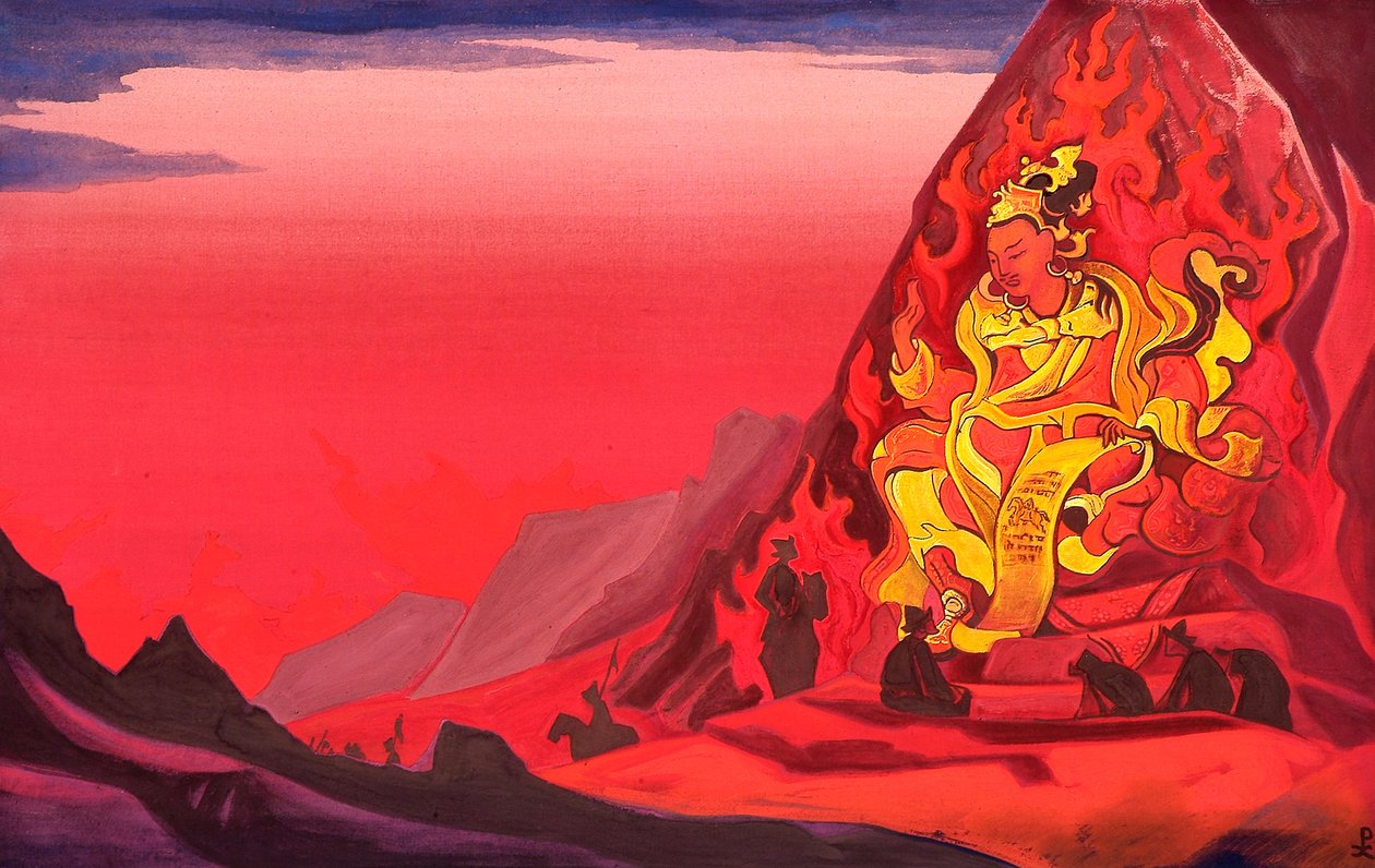 Dowództwo Rigden Djapo, 1933. autorstwa Nikolai Konstantinowitsch Roerich