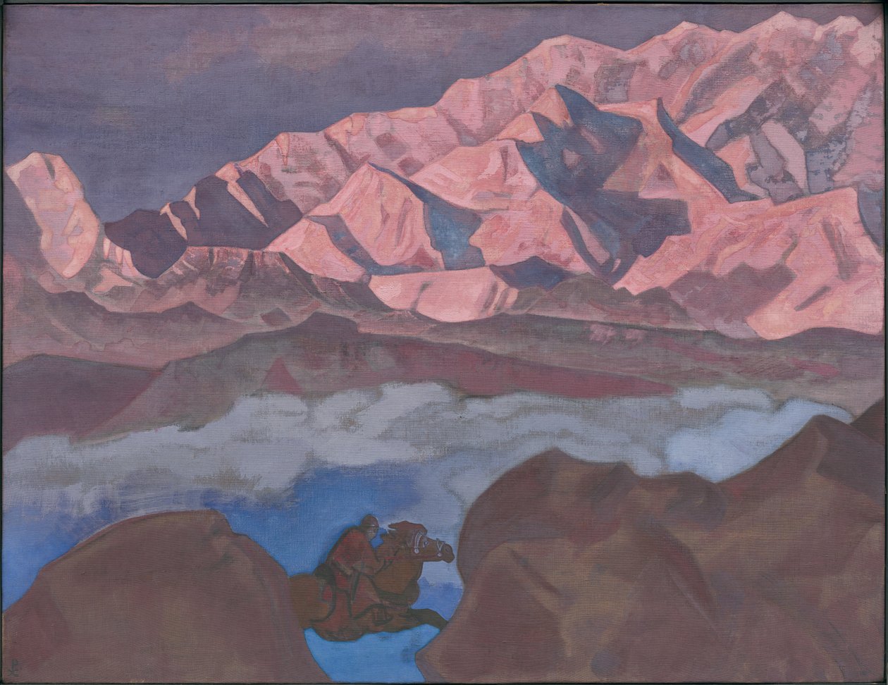 Ten, który się spieszy, seria „Jego kraj”, 1924 autorstwa Nicholas Roerich