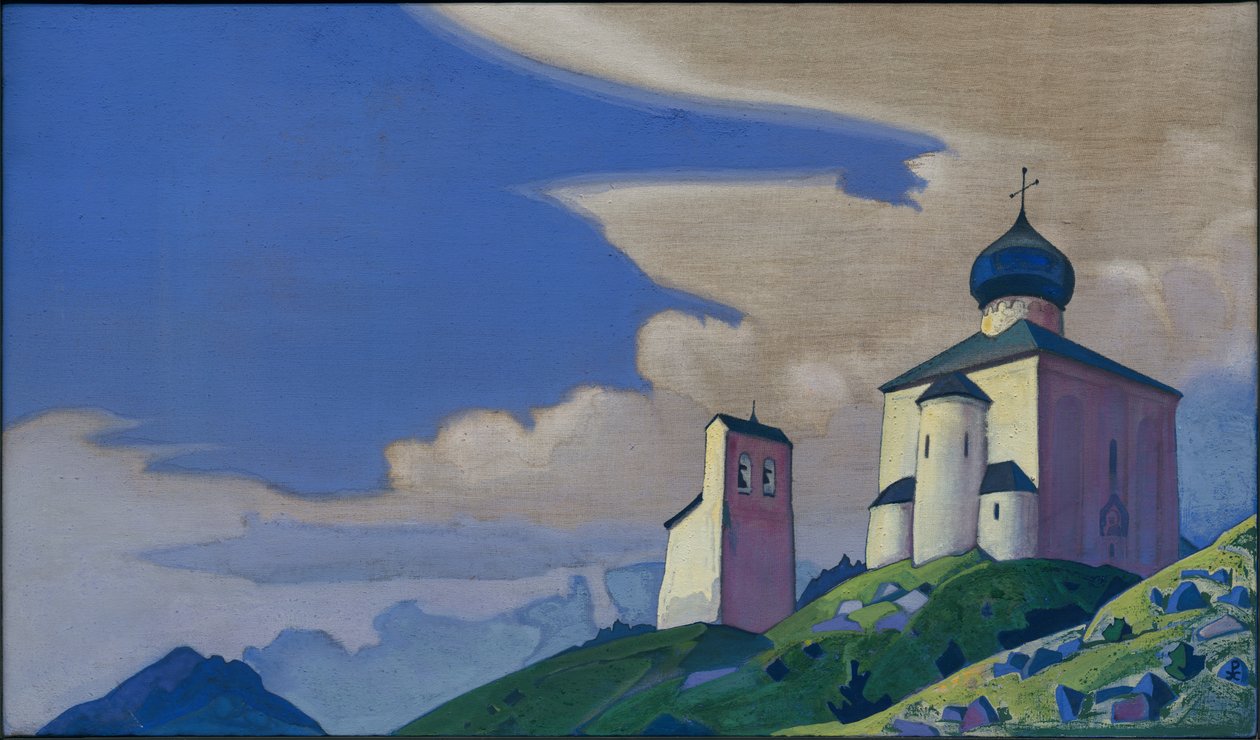 Pustelnia św. Sergiusza, 1933 autorstwa Nicholas Roerich
