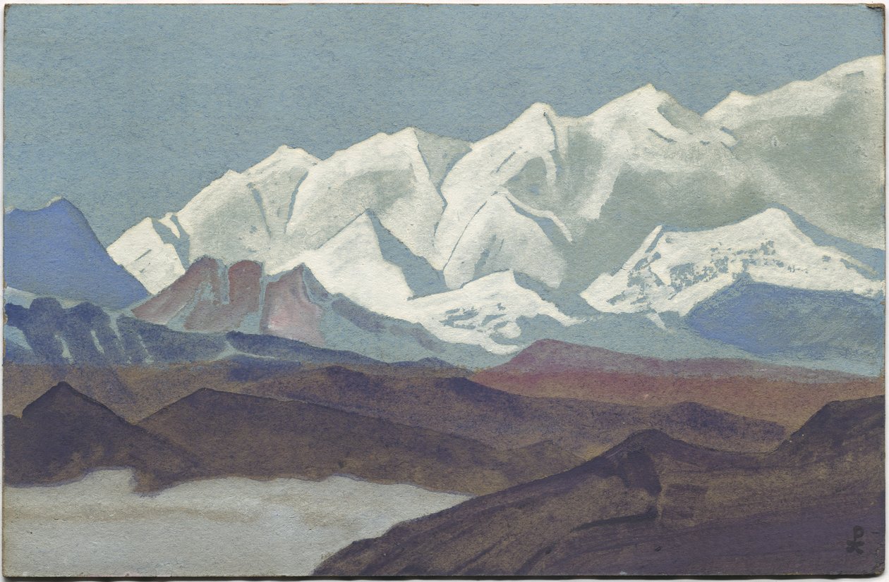 Himalaje, pasmo Kanczendzonga, 1936 autorstwa Nicholas Roerich