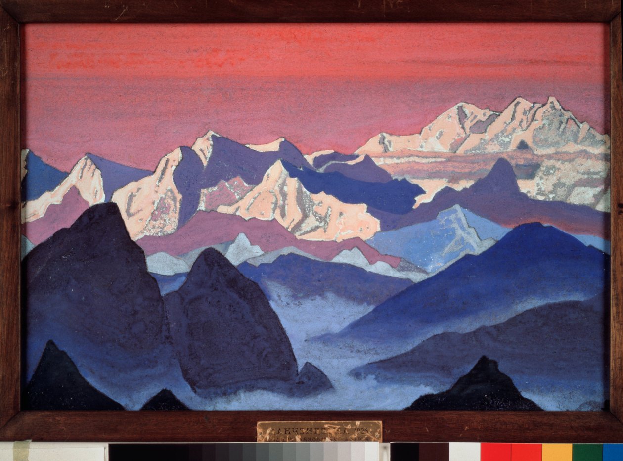 Kanczendzonga. Himalaje (Tybet). Obraz Nicolasa (Mikołaja) Roericha (1874-1947), tempera na płótnie autorstwa Nicholas Roerich