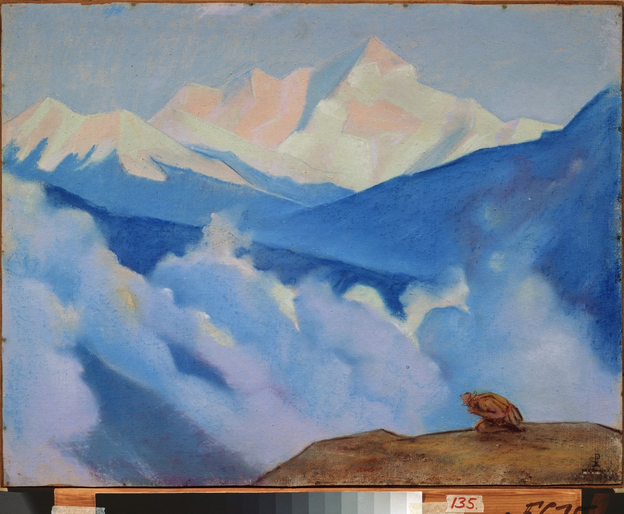Himalaje (Tybet). Praca Mikołaja Roericha (1874-1947), tempera na tekturze autorstwa Nicholas Roerich