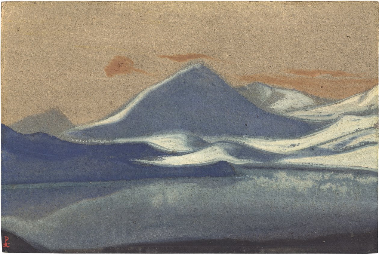 Lahaul (Lahul) par Roerich, Nicholas (1874-1947). Tempera na tekturze, wymiary : 30,5x45,7 autorstwa Nicholas Roerich