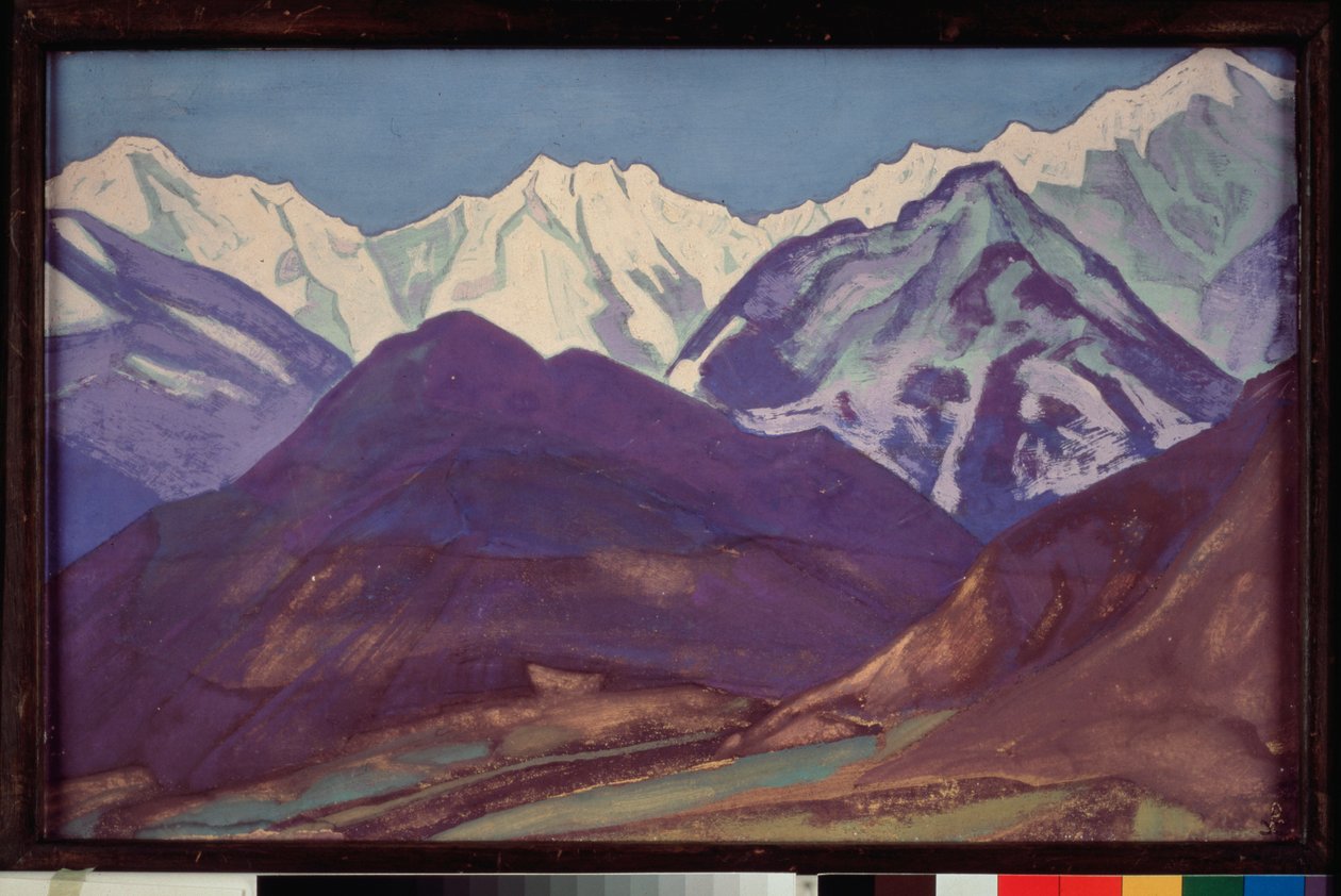 Kuluta (Dolina Kulu, masyw Himalajów) (Indie). Obraz Mikołaja (Mikołaja) Roericha (1874-1947), tempera na płótnie autorstwa Nicholas Roerich