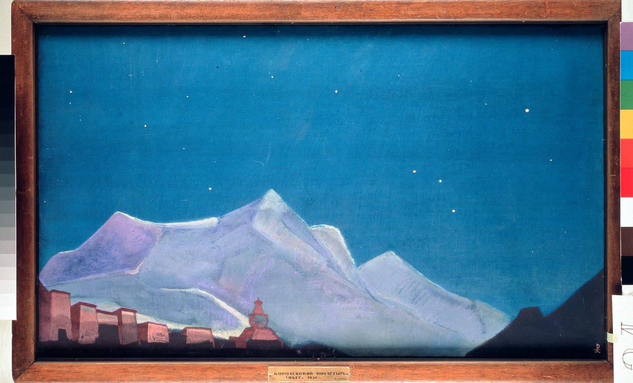 Królewski klasztor Hemis w Tybecie. (Buddyzm) Obraz Nicolas (Nicholas) Roerich (1874-1947), tempera na płótnie autorstwa Nicholas Roerich