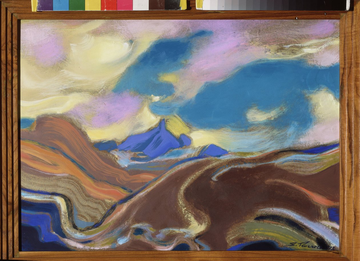 Magdi. Oeuvre de Svyatoslav Nikolayevich Roerich (1904-1993), tempera et huile sr tsarton autorstwa Nicholas Roerich