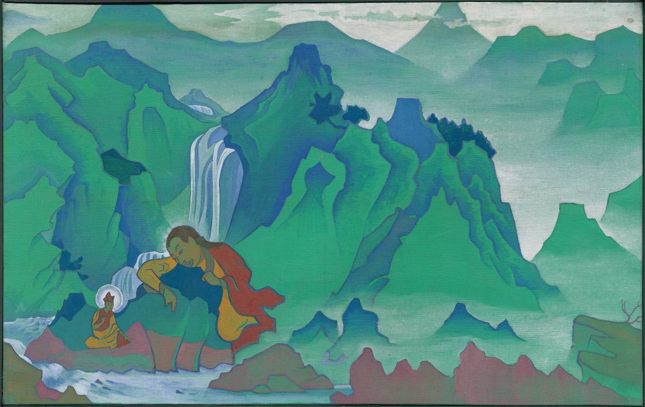 Padma Sambhava, seria „Sztandary Wschodu”, 1924 autorstwa Nicholas Roerich