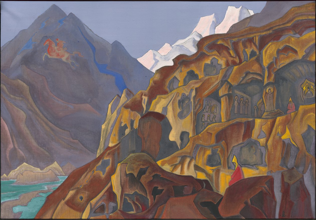 Święte Jaskinie, 1932 autorstwa Nicholas Roerich