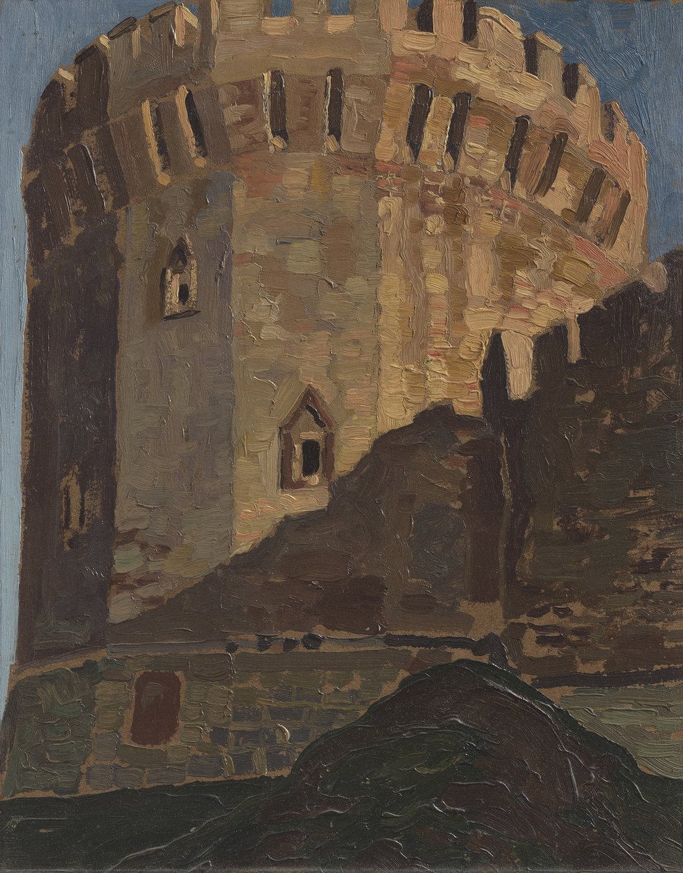 Smoleńsk. Wieża par Roerich, Mikołaja (1874-1947). Olej na sklejce o wymiarach 39x30,5 autorstwa Nicholas Roerich
