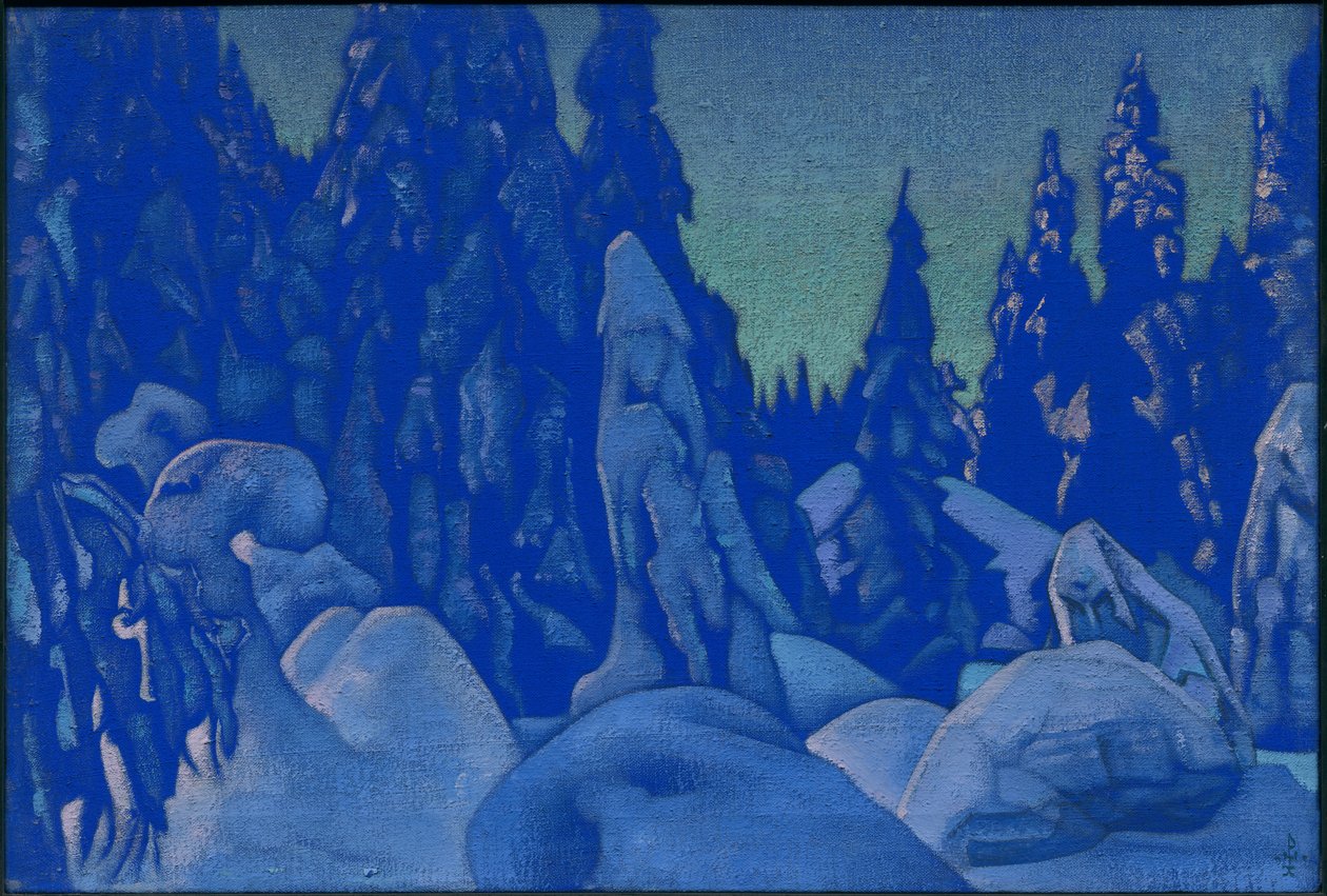 Strażnicy śniegu, 1922 autorstwa Nicholas Roerich