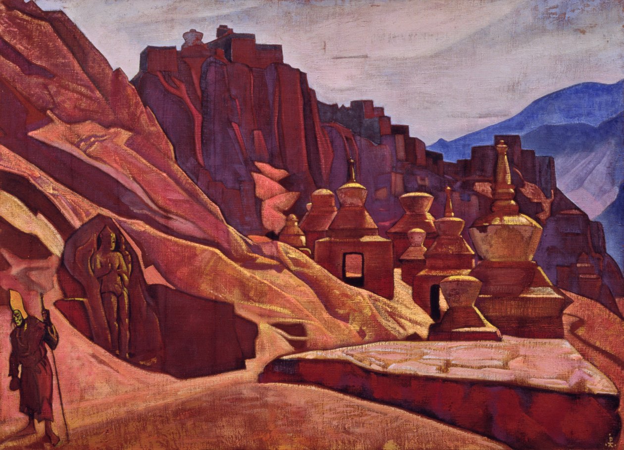 Klasztor Bonpo w Tybecie, 1925 autorstwa Nicholas Roerich
