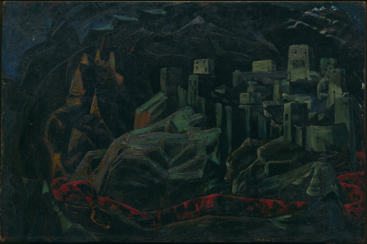Martwe Miasto, 1918 autorstwa Nicholas Roerich