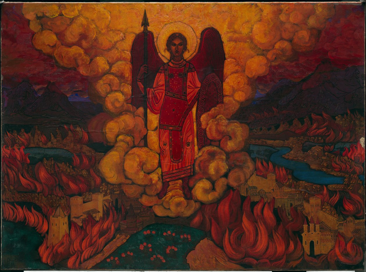 Ostatni Anioł, 1912 autorstwa Nicholas Roerich