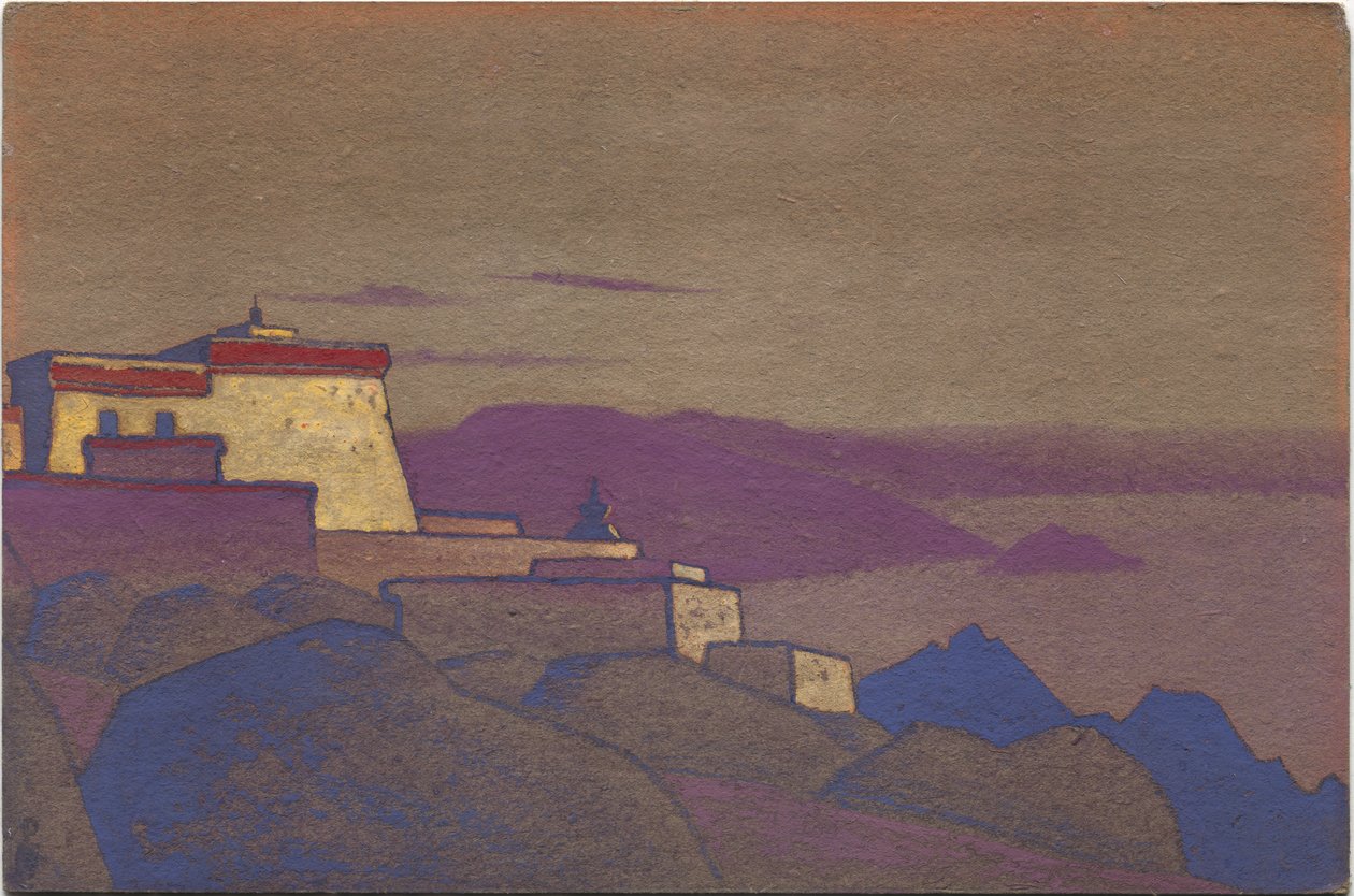 Tybet, klasztor Gelukpa, 1936 autorstwa Nicholas Roerich