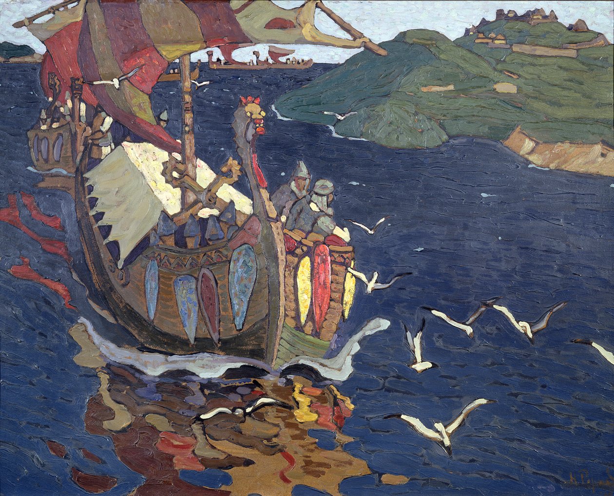 Goście z zagranicy, 1901 autorstwa Nicholas Roerich