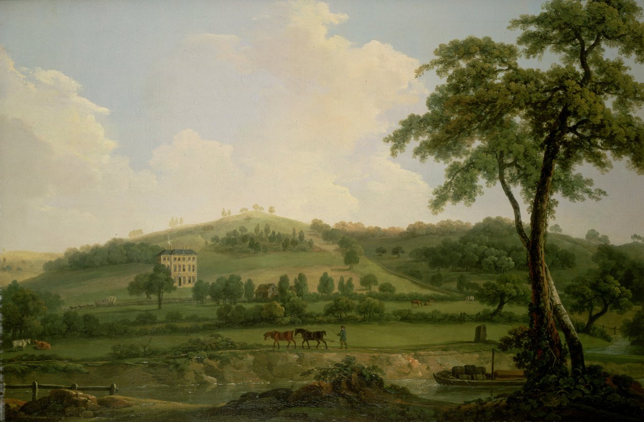 Widok Oakage Hall, Colwich autorstwa Nicholas Thomas Dall